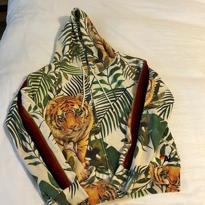 Aviator Nation Jungle Tiger zip Hoodie Sz S
